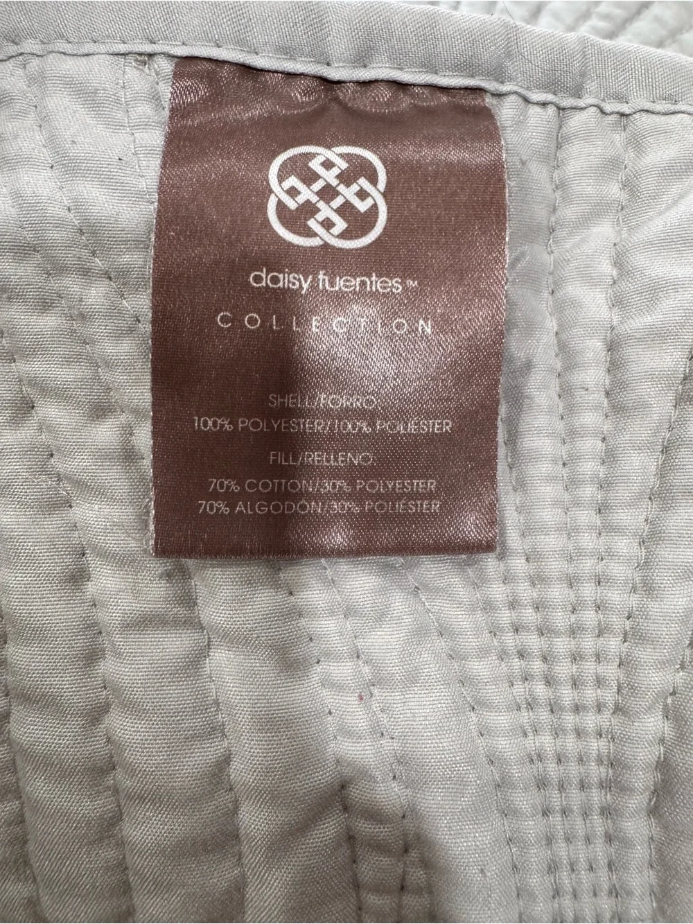 Daisy Fuentes Full Queen Comforter Light Gray Shabby Chic Ruffle Cottagecore